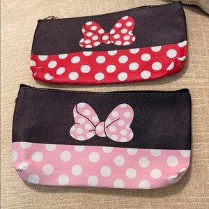 Minnie Mouse Polka Dot Bow Set - Red and Pink.SPECIAL ONE FOR $8 OR TWO FOR $10.